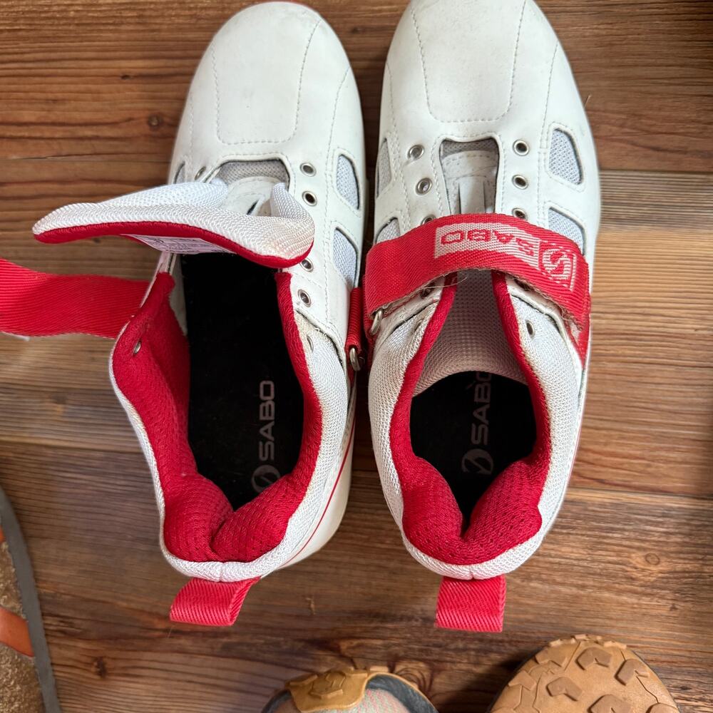 SABO WeightLift WL22-01 Weightlifting Shoes White Red Made in Russia Size 37